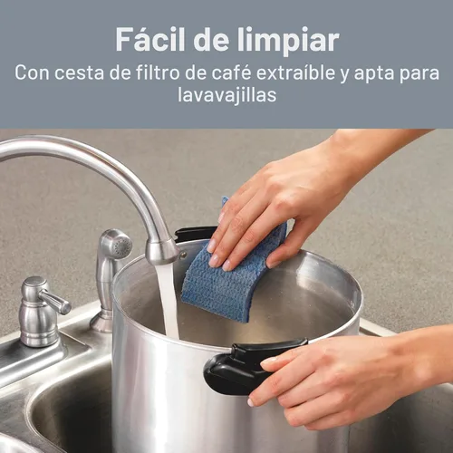 Vista 6 de Hamilton Beach Urna de café de preparación rápida de 45 tazas y dispensador de bebidas calientes, 40521