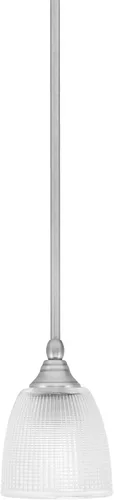Vista 126 de Toltec Lighting Tallo Colgado Mini colgante, acabado de cobre negro, 3.5" cuadrado humo burbuja vidrio