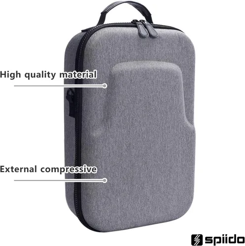 Vista 4 de Spiido - Funda rígida de viaje para Oculus Quest VR Gaming Headset and Controllers Accessories resistente al agua a prueba de golpes Gris