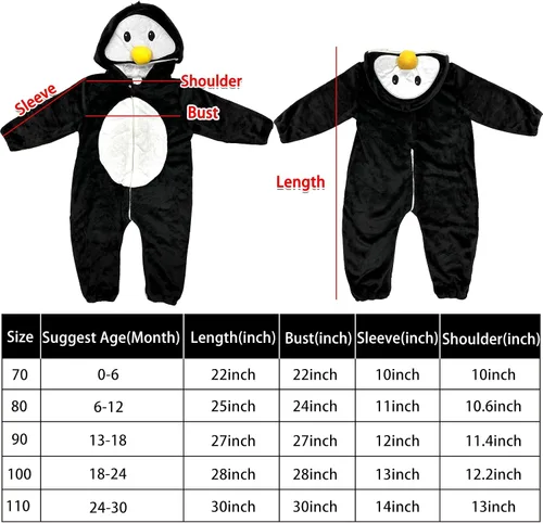 Vista 2 de Camlinbo Unisex Baby Costume Halloween Romper Flannel Animal Cosplay Costume Toddler Infant 0-30 Month