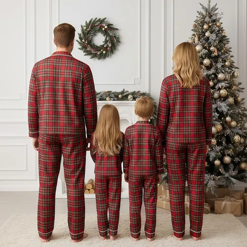 Vista 5 de WephuPSho Conjuntos de pijamas familiares de Navidad, a juego, para bebés, adultos y niños, ropa de dormir navideña