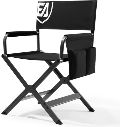 Vista 10 de EVER ADVANCED Silla de directores de aluminio, sillas plegables de cine de estudio, silla de vendedor de eventos, 19 pulgadas de altura del asiento