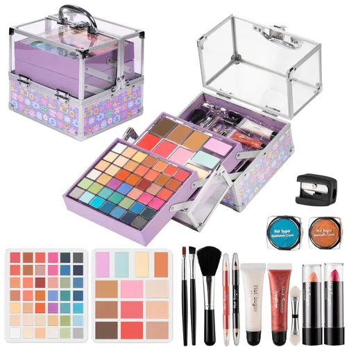Vista 8 de Hot Sugar Kit de maquillaje para adolescentes para niñas de 13 a 15 años, kit de maquillaje para niños, juego de regalo de maquillaje para fiestas