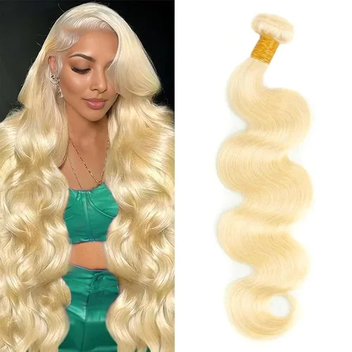 Vista 19 de Extensiones de cabello humano ondulado rubio 613 de 12 pulgadas, 100% sin procesar, grado 14A, cabello humano virgen brasileño sin procesar, 1