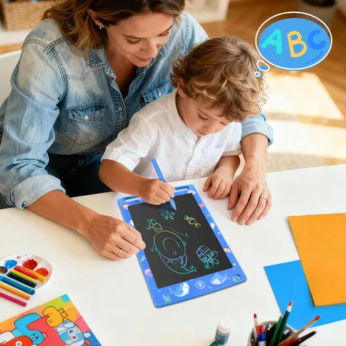 Vista 3 de Mafiti - Tablet de escritura LCD de 8.5 pulgadas, blocs electrónicos para escritura y dibujo, pizarra portátil para garabatos, regalos para niños