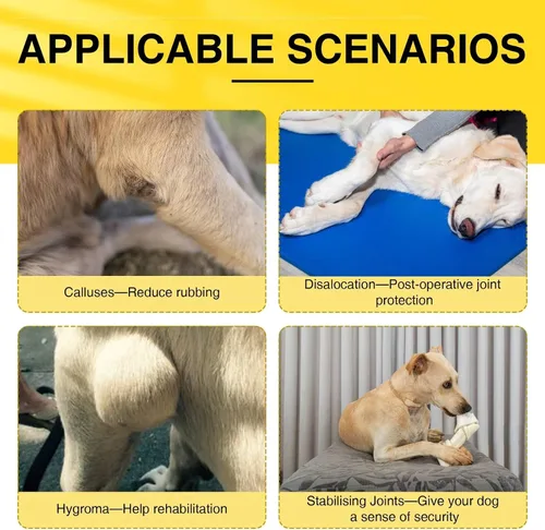 Vista 3 de Codera para codo de perro XL – Apoyo extra para lesiones de codo, displasia, artritis – Almohadillas de recuperación para razas grandes – Ajuste