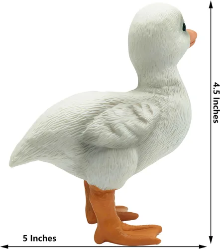 Vista 9 de Figuras realistas de animales de granja de patos de goma, figuras de animales de pato para juguetes de niños, juguetes de baño y para recuerdos