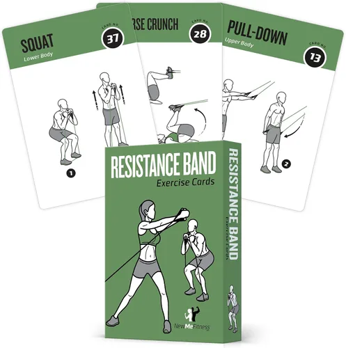 Vista 17 de NewMe Fitness Tarjetas de entrenamiento de peso corporal, baraja de instrucciones de fitness para mujeres y hombres, guía de fitness