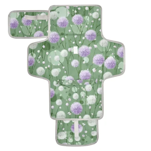 Vista 19 de Cambiador de pañales portátil, cambiador de pañales de viaje, impermeable, plegable, ligero, cambiador de bebé con almohada incorporada, perezosos