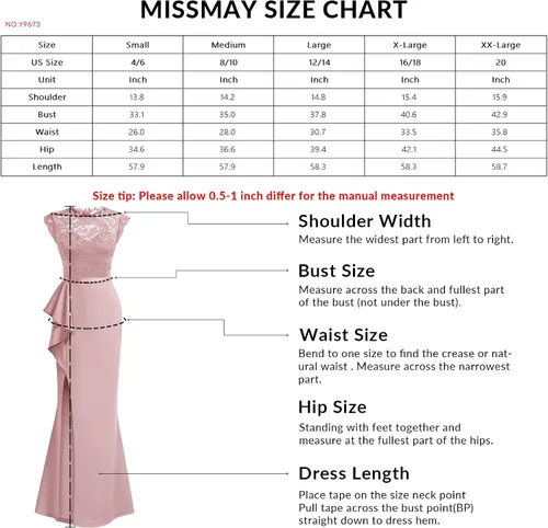 Vista 5 de MISSMAY Vestido largo formal de boda sin mangas con encaje floral retro para mujer