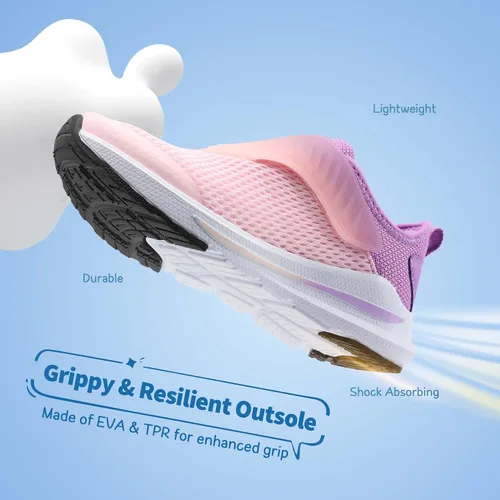 Vista 4 de DREAM PAIRS Zapatillas deportivas para niños y niñas, tenis para correr y correr para niños pequeños y grandes