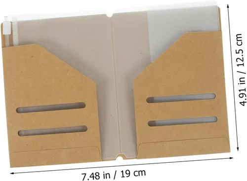 Vista 2 de 4 unids billetera de viaje con cremallera bolsillo cuaderno hombres organizador casual para carpeta de repuesto accesorios tamaño pasaporte titular