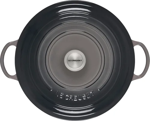 Vista 3 de Le Creuset Signature - Horno de chef de hierro fundido, 7.5 cuartos de galón, Oyster Ostra