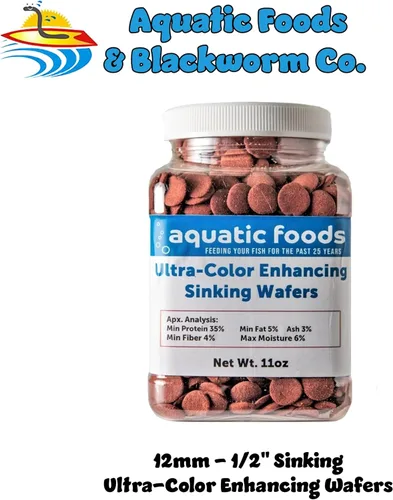 Vista 2 de Obleas pequeñas de hundimiento ultra color de 0.472 in a 1/2 pulgada para peces de fondo, camarones, caracoles, cangrejos, cangrejos de río, todos
