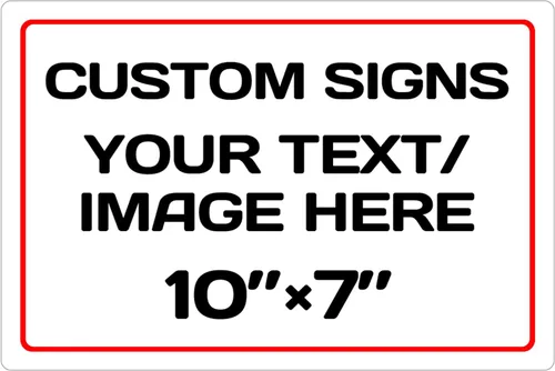 Vista 27 de Letreros metálicos personalizados de aluminio resistentes a la intemperie, texto e imagen personalizados, varios tamaños, peligro, jardín, puerta