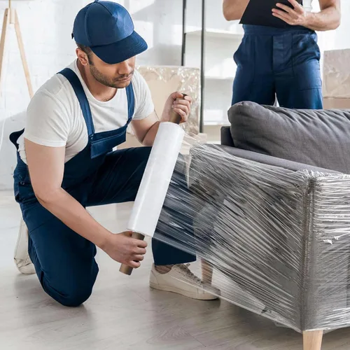 Vista 5 de Envoltura elástica de calibre 80 de 20 pulgadas x 1000 pies de largo con asas de núcleo extendido
