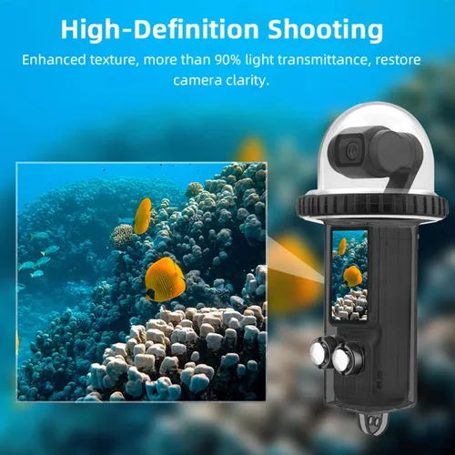 Vista 3 de 40M (131ft) Osmo Pocket 3 carcasa de buceo subacuático Carcasa protectora para DJI Osmo Pocket 3 Accesorios impermeables-Negro
