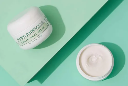 Vista 3 de Mario Badescu Crema de noche Caviar para mujeres, crema facial ultra rica antienvejecimiento formulada con extracto de caviar revitalizante