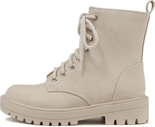 Vista 11 de SODA FIRM - Botines de combate con suela de lengüeta, cordones y cremallera lateral