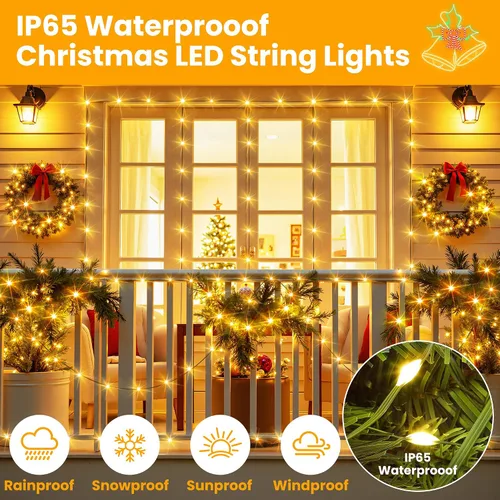 Vista 3 de Larkvue - Tira de luces de 344 pies con 1050 LEDs y control remoto, luces de hadas regulables con 8 modos, temporizador y función de memoria