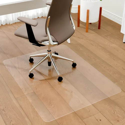 Vista 18 de 100pointONE Tapete para silla de oficina para suelos de madera dura, tapete para silla de computadora de fácil deslizamiento, protector de suelo