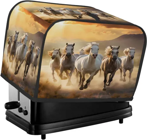 Vista 33 de Funda para tostadora de animales de gallo, 2 rebanadas, protección contra el polvo y las huellas dactilares, fundas para pan, fundas lavables