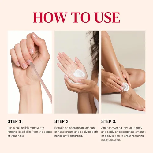 Vista 7 de Set de Cuidado Corporal de Navidad para Mujeres - Loción Hidratante con Fragancia, Crema de Manos y Crema de Pies, Reparación y Nutrición para Piel