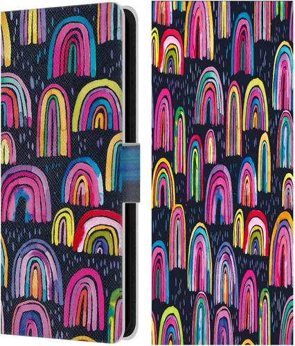 Vista 95 de Head Case Designs Officially Licensed Ninola Brushstrokes Black Summer Patterns Leather Wallet Case Compatible with Samsung Galaxy A07 4G