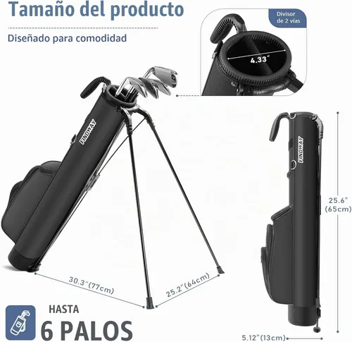Vista 2 de Findway Bolsa de Soporte de Golf, [Espacio Generoso Mejorado] Bolsa de Golf Pequeña para Campo de Práctica, Par 3 y Campos Ejecutivos, Bolsa Ligera