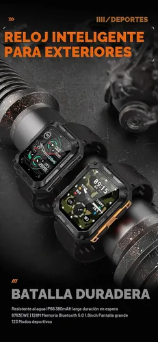 Vista 2 de Gravity C20 Pro - Reloj inteligente resistente de 1.83 pulgadas, resistente al agua IP68, llamada Bluetooth, voz AI, más de 100 modos deportivos