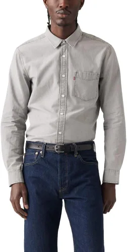 Vista 14 de Levi's - Camisa clásica de manga larga con 1 bolsillo con botones para hombre Caviar