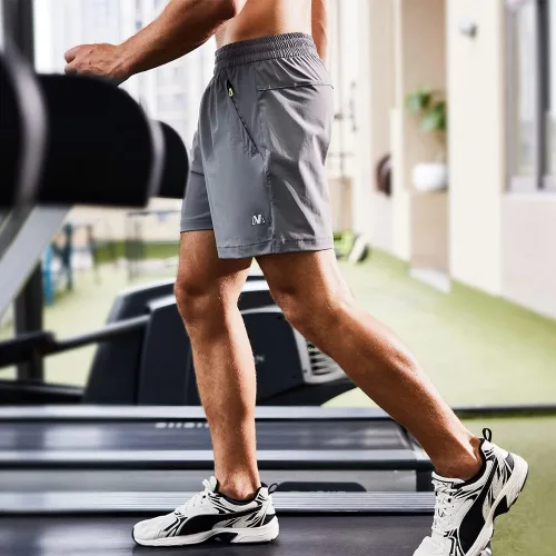 Vista 3 de NIMENJOJA Pantalones cortos de entrenamiento para hombre de 5.5 pulgadas, de secado rápido, ligeros, atléticos, para entrenamiento activo