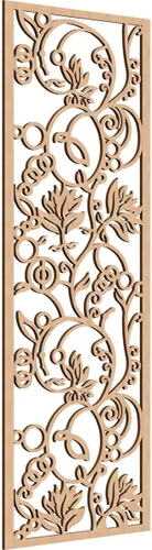 Vista 131 de Caspian Paneles de pared de madera con calado decorativo perforado, 9 3/8 pulgadas de ancho x 24 3/8 pulgadas de alto x 1/4 de alto, cereza