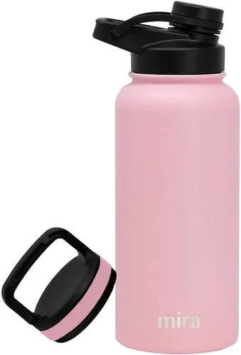 Vista 9 de MIRA - Botella de agua deportiva de acero inoxidable con aislante, termo de metal que mantiene el frío durante 24 horas y el calor durante 12 horas