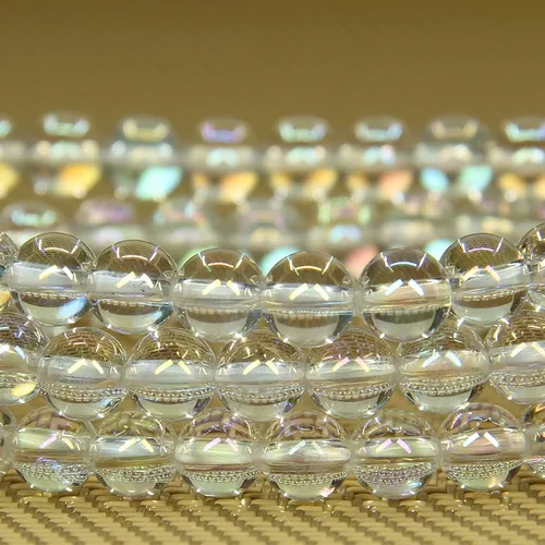 Vista 4 de Handmade Gem Semi Precious Gemstone 6mm Round Beads Stretch Bracelet 7" Unisex