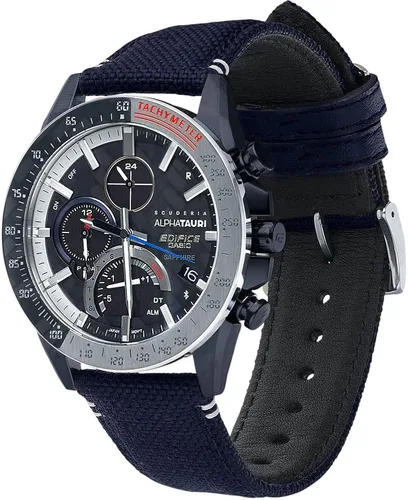 Vista 4 de Casio Edifice Alpha Tauri Racing Reloj de cuarzo para hombre Azul Patchwork