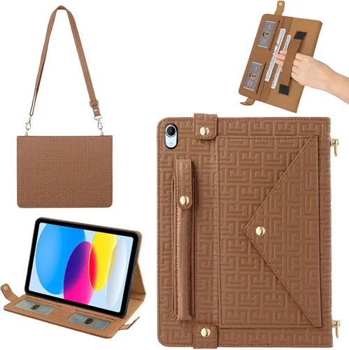 Vista 62 de Funda tipo bolso para iPad mini de 5ª/4ª/3ª/2ª/1ª generación de 7.9 pulgadas, Techcircle funda ligera tipo folio con soporte bandolera con billetera
