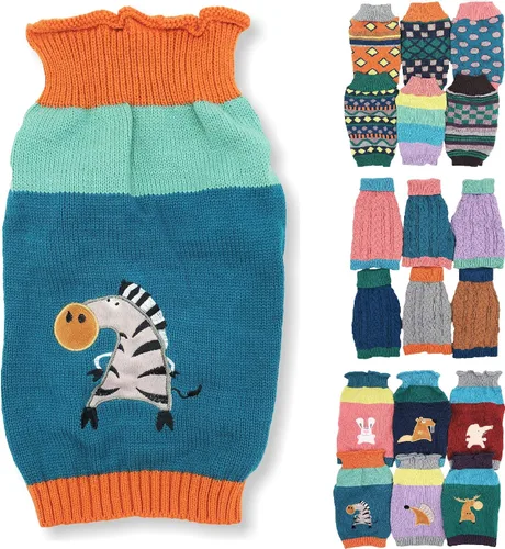 Vista 18 de Suéter de punto para perro, ropa de invierno cálida y suave para mascotas pequeñas y grandes (XL: longitud: 22 pulgadas, alce)