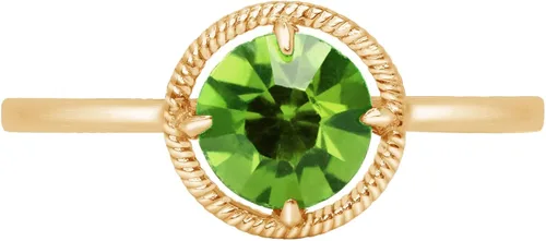 Vista 2 de Tienda Collection 10k Gold Imported Crystal March Birthstone Ring