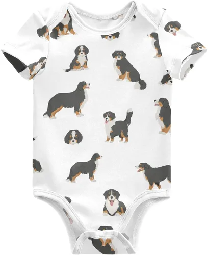 Vista 34 de vvfelixl Bodies para bebé niña negro Pug blanco manga corta algodón ropa de bebé para niñas 0-24 meses Multi1