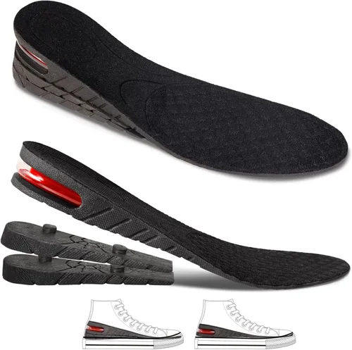 Vista 9 de Plantillas de aumento de altura de 2 capas para hombres, inserciones de altura de zapatos para hacerte más alto, suelas de elevación invisibles