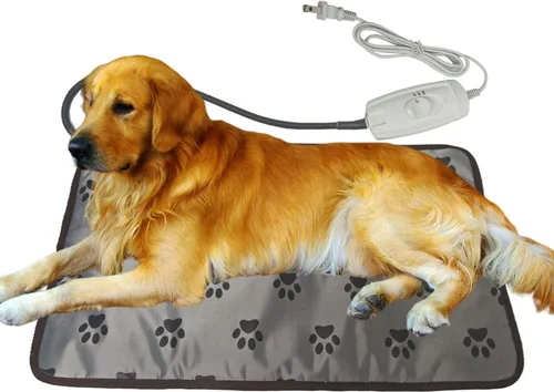 Vista 5 de Almohadilla térmica para mascotas para perros y gatos, paquete de 2, tamaño grande, resistente a las mordidas, impermeable, almohadilla térmica