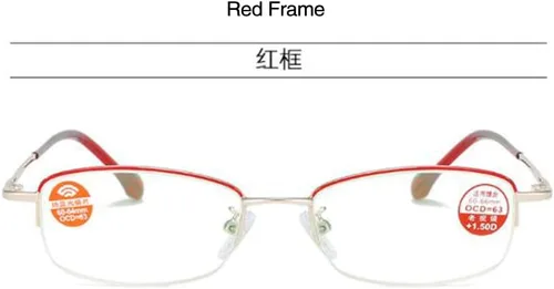 Vista 8 de Gafas de lectura antiazul de moda de medio marco para hombres y mujeres y ancianos