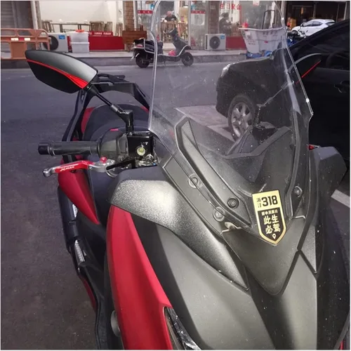 Vista 3 de Para Piaggio MP3 250 300 500 HPE Espejo retrovisor lateral de motocicleta (color negro)