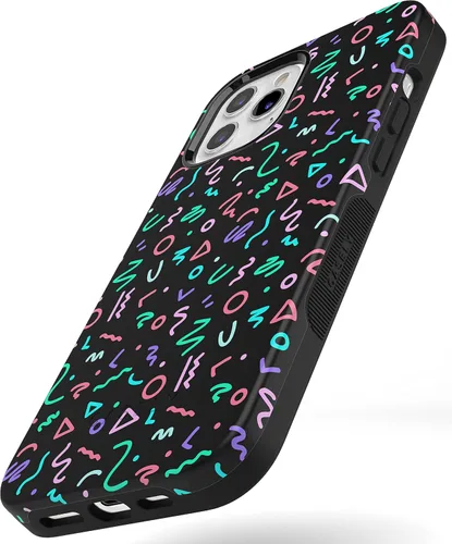 Vista 6 de Casely Funda para iPhone 12 Pro Max Always Vibing Retro Diseño protector audaz Diseño compatible con MagSafe
