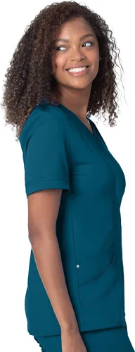 Vista 2 de Landau Women's Ultimate Soft Stretch Medical Sweetheart Neck Scrub Top