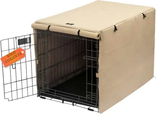 Vista 2 de X-ZONE PET - Funda impermeable para jaula de perro, 24 pulgadas, color beige