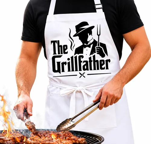 Vista 11 de Delantal para barbacoa y parrilla, regalo personalizado para el día del padre para papá, maestro de parrilla, abuelo, delantal de chef, delantales