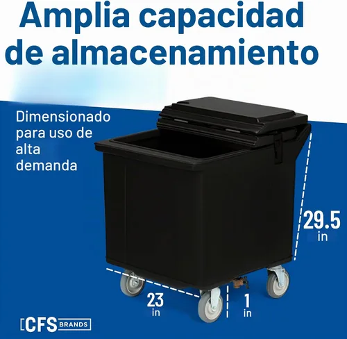 Vista 5 de Carlisle - Cateraide - Móvil para hielo, para bebidas, portable, para expositor., Negro, 1