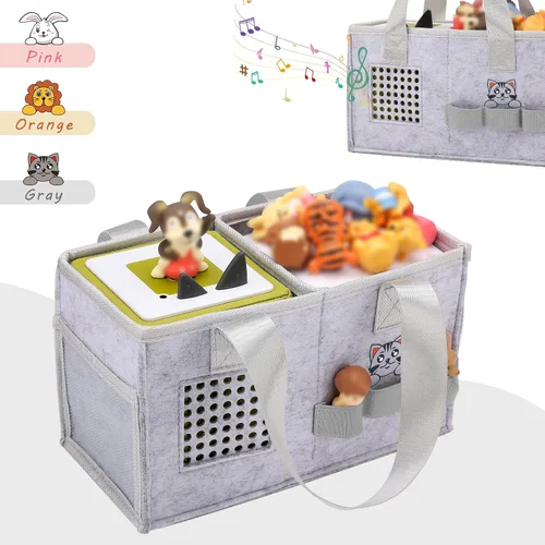 Vista 2 de MEILADY-X Estuche para juego de iniciación Toniebox - Bolsa para figuras Tonies Estuche de transporte portátil para juguete musical educativo
